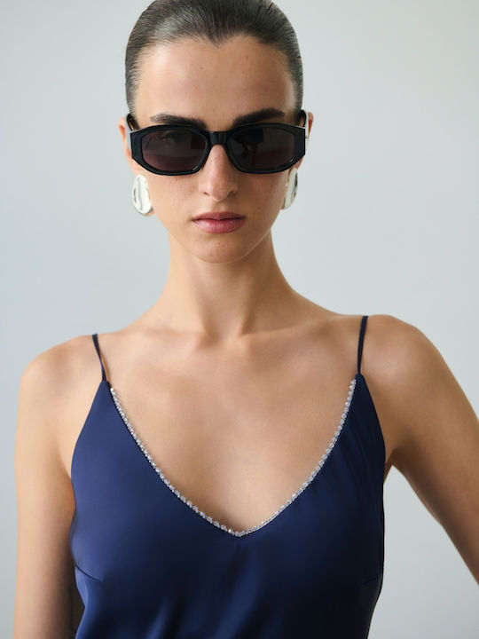 Summer Slip Dress Midnight Blue