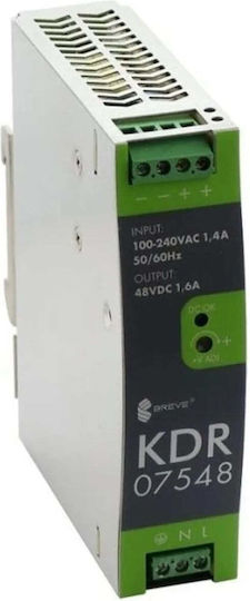 SilentiumPC Τροφοδοτικό LED IP20 Ισχύος 76.6W με Τάση Εξόδου 48V