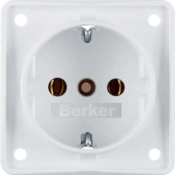 Hager Single Waterproof White Power Socket Hager Single Waterproof White Power Socket