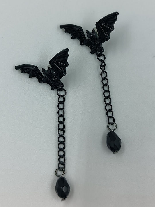 Γυναικεία Gothic Σκουλαρίκια Νυχτερίδα Μαύρα Suga Style
