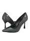 Gwen Leather Heels Black