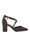 Wildleder Pumps mit Mittelhohem Absatz Braun