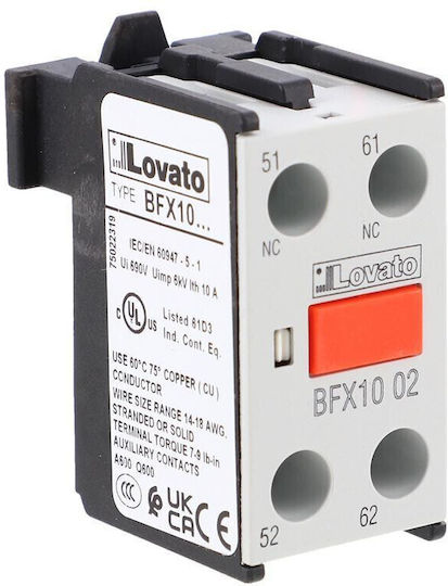 Lovato Electric Спомагателен Контакт Индустриален Тип BFX1002