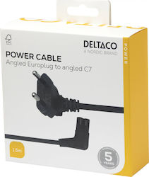 Deltaco IEC C7 - IEC C7 Cable 1.5m Μαύρο Deltaco IEC C7 - IEC C7 Cable 1.5m Μαύρο