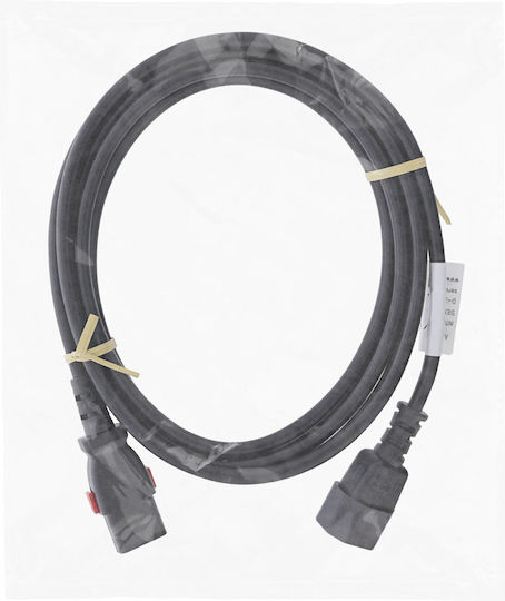InLine IEC C13 / IEC C14 - IEC C13 / IEC C14 Cable 5m Μαύρο