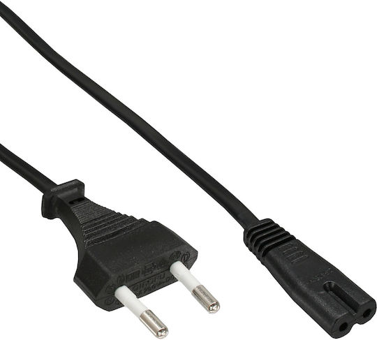 InLine Euro / IEC C7 - Euro / IEC C7 Cable 3m Black