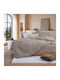 Nef-Nef Homeware Wild Комплект Чаршафи Двойни 200x270см Бежов (2бр)