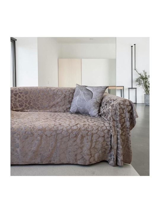 Linea Home Stone Throws Set 3 pcs Jacquard Mocha