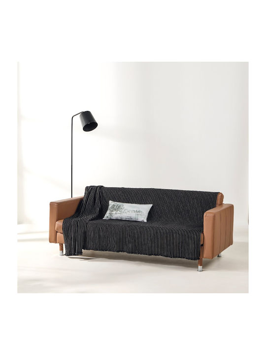 Kentia Remy Фотьойл Throw Chenille 170x180εκ. Сив