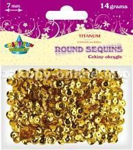 Titanum Metallische Pailletten Runde 7mm 14g Gold Dekorative Handwerksartikel