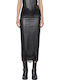 Leather Midi Skirt Black