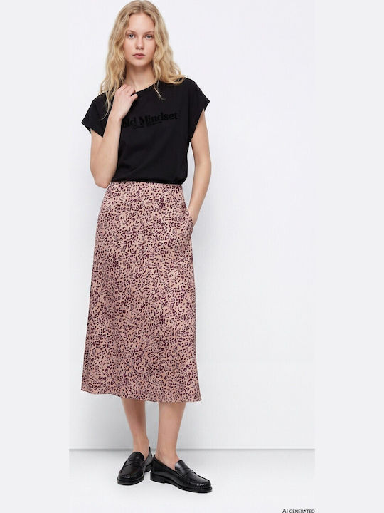 Fustă Maxi Din Satin Multicoloră