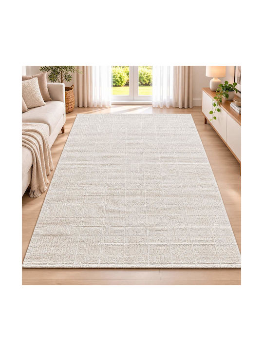 Ανάγλυφα Χαλί Ορθογώνιο Cream 240x300cm