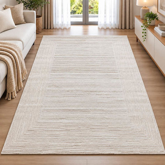 Ανάγλυφα Χαλί Ορθογώνιο Cream 240x300cm
