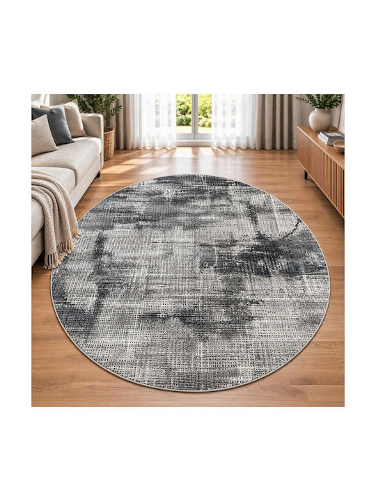 Covor Relieful Rotund Gri Antracit Φ160cm