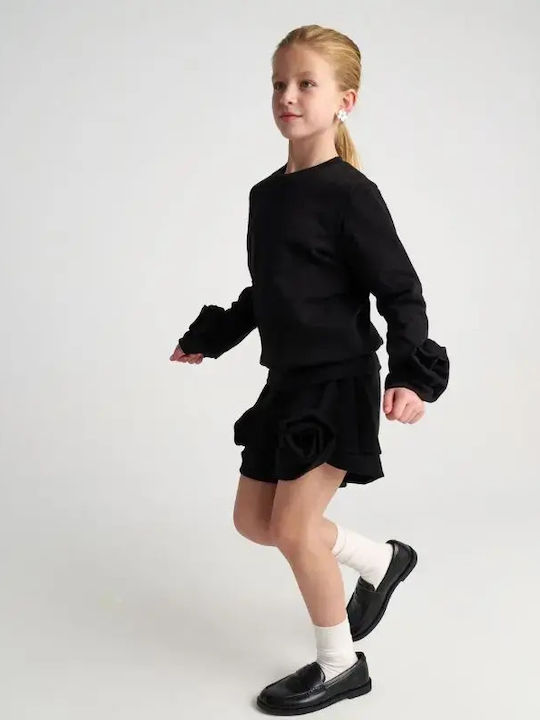 Kids Long-sleeved Black Top