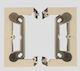 Kontakt-Simon Anschlussdosen in Silber Farbe