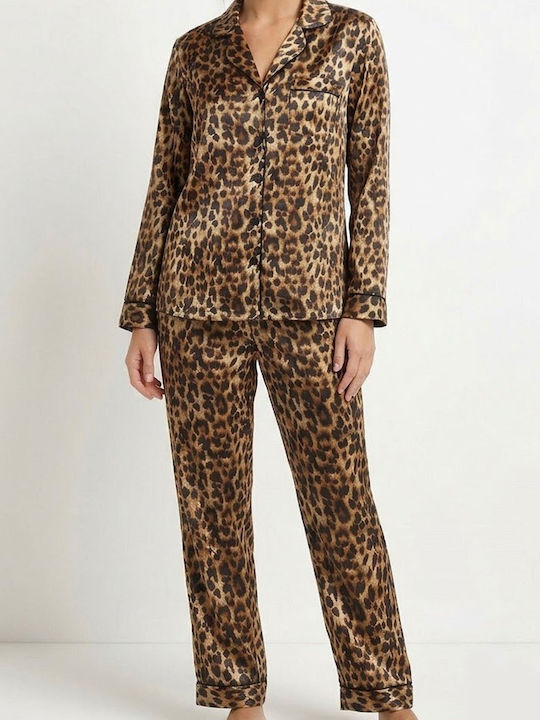 Lovelx Homewear Winter Women's Beige Pyjama Set