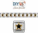 Ацетални Елементи Diy Гривна Черна Star