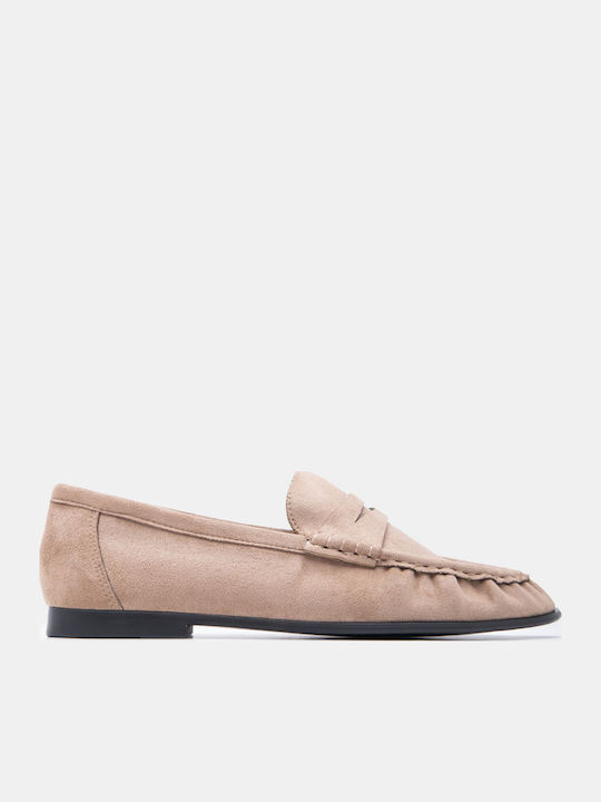 Luigi Γυναικεία Loafers σε Μπεζ Χρώμα