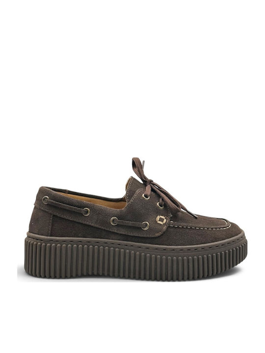 Ragazza Leather Women's Moccasins in Brown Colour