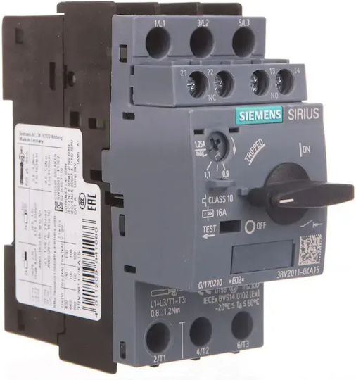 Siemens Automatischer Leistungsschalter 25A Tripolar DC 3RV2011-0KA15
