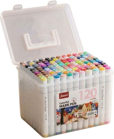 Pen Zeichenstifte Zeichnung Fein, mit Doppelspitze Set 120 Farben