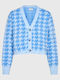 Дамска Плетена Жилетка с Копчета Синя