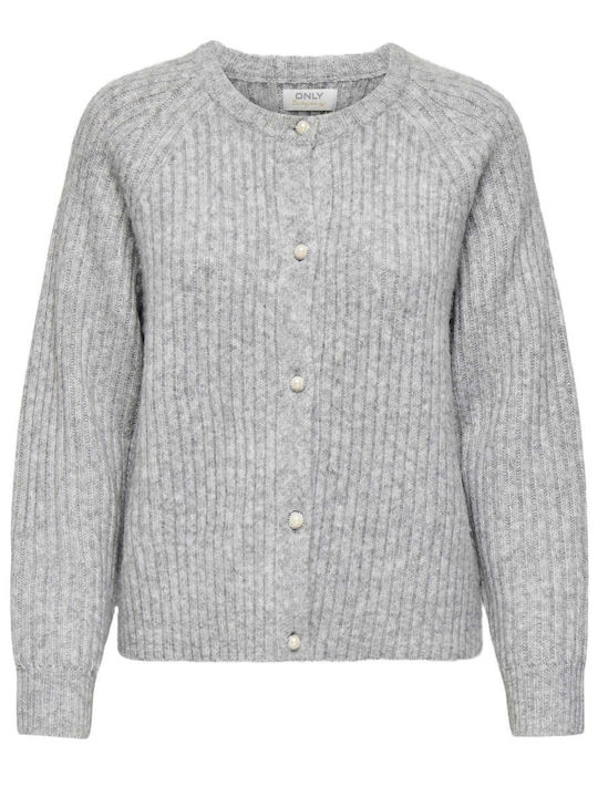 Only Gestrickte Damen Strickjacke Grau
