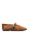 Silia D Wildleder Damen Ballerinas Khaki