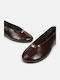 Damen Ballerinas Spitz zulaufend Braune