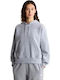 Women's Hooded Sweatshirt Cardigan Light Grey