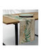 Lino Home Runner Ecru-Verde 40x160 cm