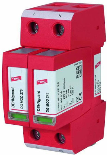Bake Arrester C Тип 2 2p 20ka 1.5kv Dehnguard M Tn 275 Fm 952205