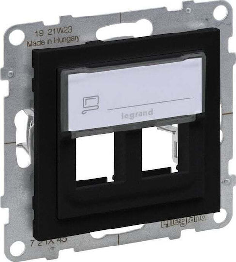Legrand Thermostat Frontplatte in Schwarz Farbe 721445