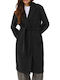 Women's Coat Black with Buttons