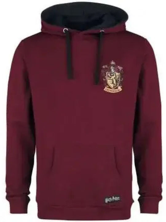 Суитшърт с качулка Harry Potter Gryffindor Готически Шрифт Mehapomsw115 Бордо