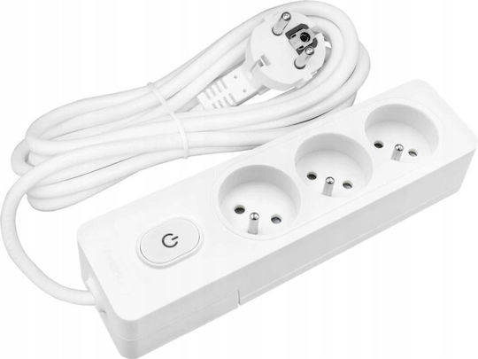 Velstro Extension Cord Cable Extension 3 Sockets with Length 2m