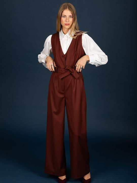 Damen Jumpsuit Wein 132-21559-Wein (179)