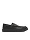Leder Herren Mokassins in Schwarz Farbe