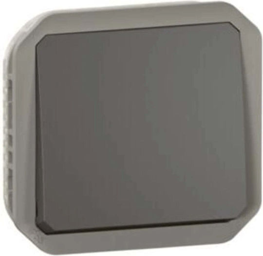Legrand Plexo Waterproof Recessed Rotary Switch with Key with Grey Frame