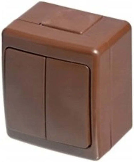 PAWBOL Waterproof Wall-mounted Wall Switch One-Way with Frame