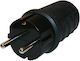 Lumel Wasserdichtes Schuko Stecker Schwarz