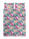 Dymo Комплект Плик за Завивка 200x220cm Двоен с 2 Калъфки за Възглавници Flower1