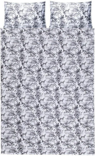Domoletti Set Bettbezug 160x200cm Einzel mit Kissenbezug Sateen