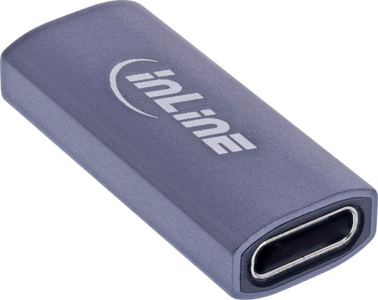 InLine USB-C Weiblich auf USB-C Weiblich Konverter Grau
