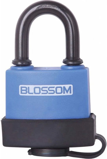 Blossom Ατσάλινο Λουκέτο Πέταλο με Κλειδί 70mm Μπλε