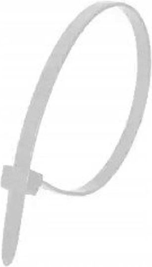Dedra Plastische Kabelbinder 300mmx4.8mm in Weiß Farbe 50Stück