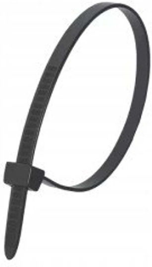 Qoltec Plastic Cable Ties 450mmx7.4mm in Black Colour (50pcs)