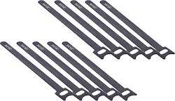 InLine Velcro Cable Ties 180mmx12mm In Black Colour 10 Pieces